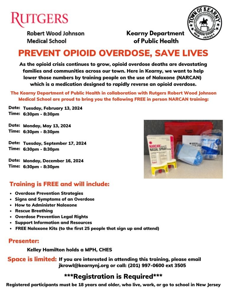 FREE In Person Naloxone (NARCAN) Training.