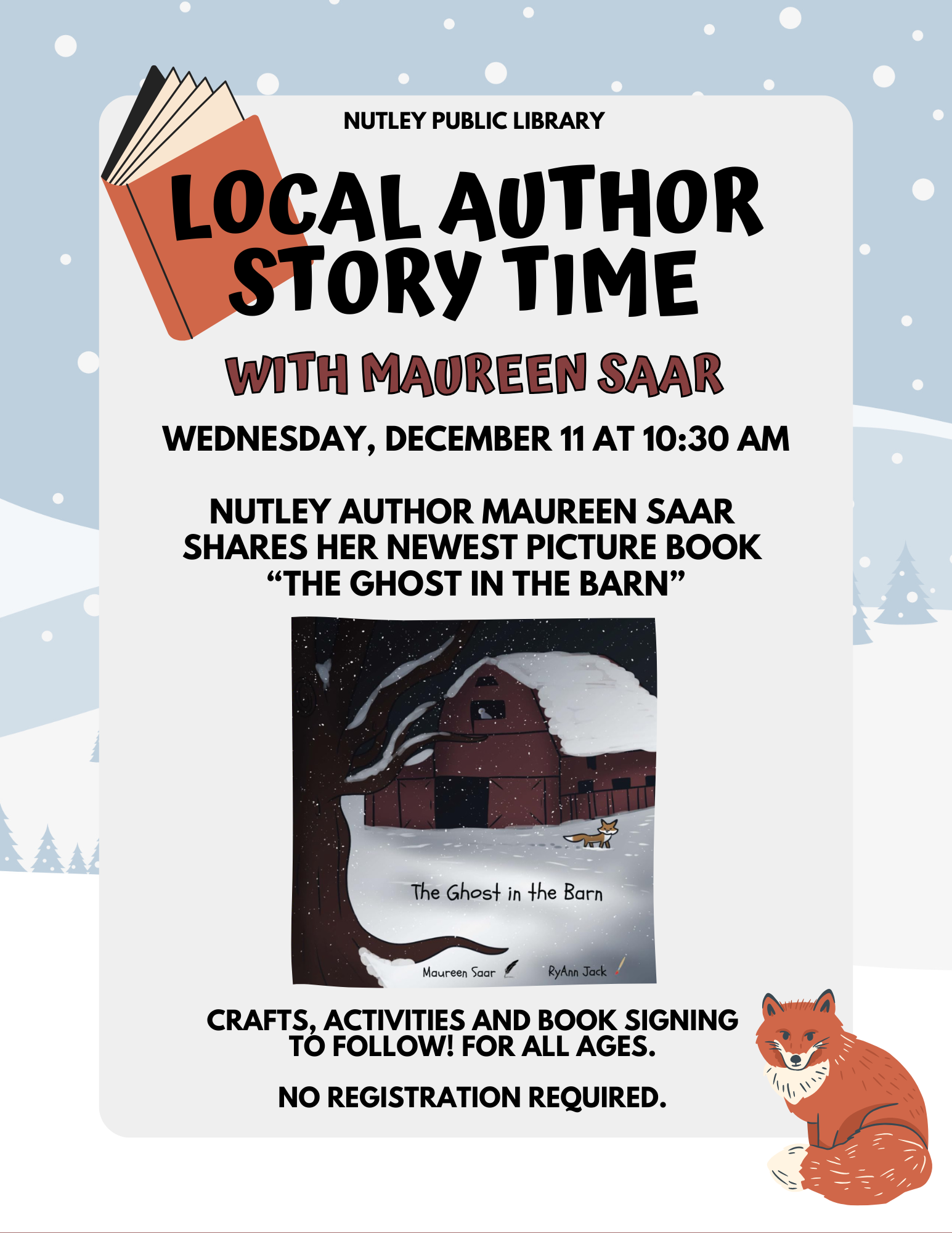 Local Author Story Time with Maureen Saar (All Ages)