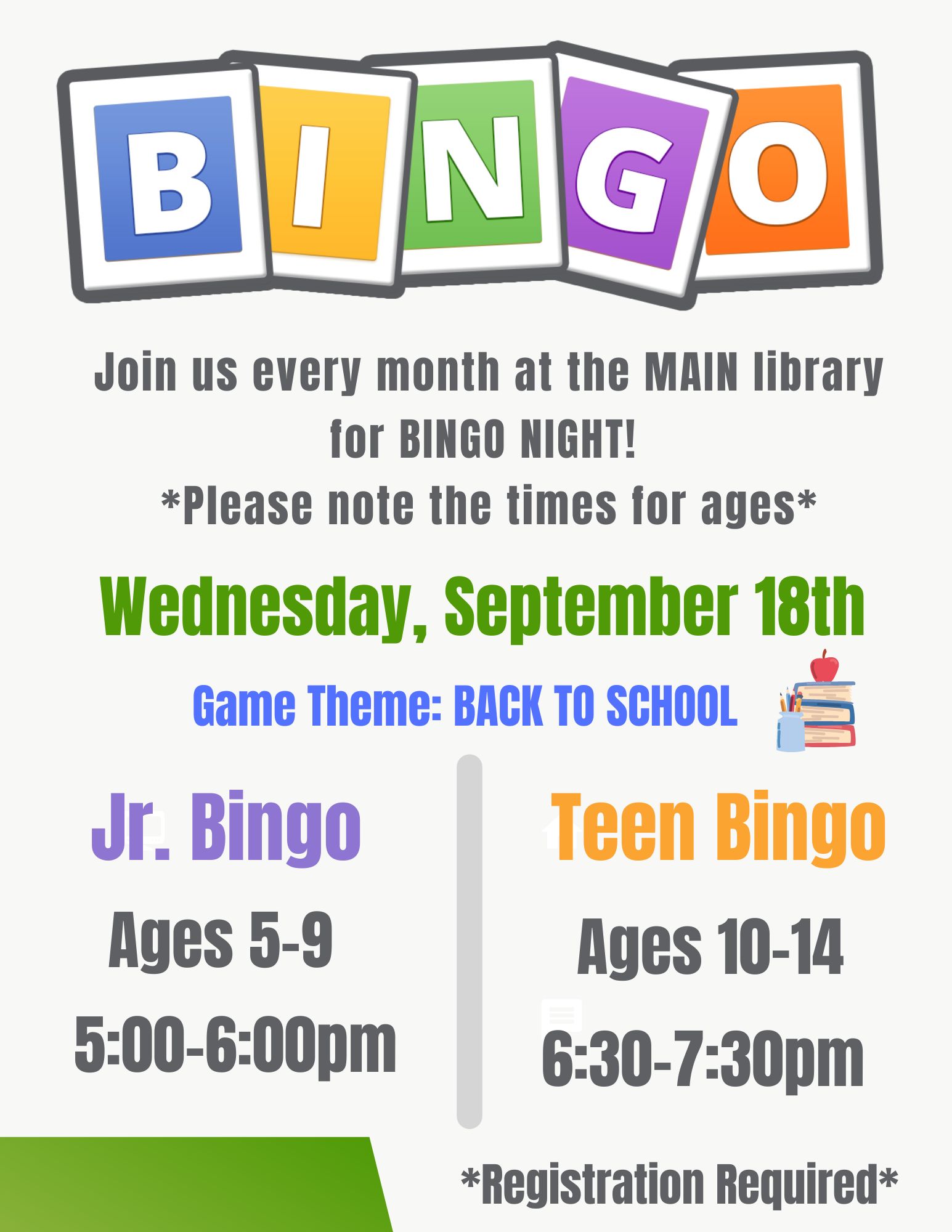 Jr. Bingo Night