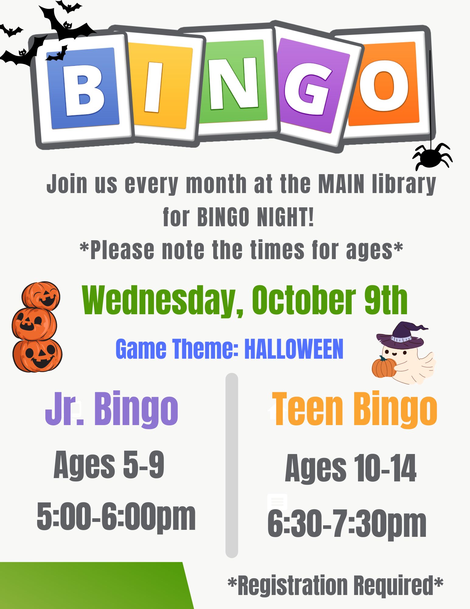 Jr. Bingo Night