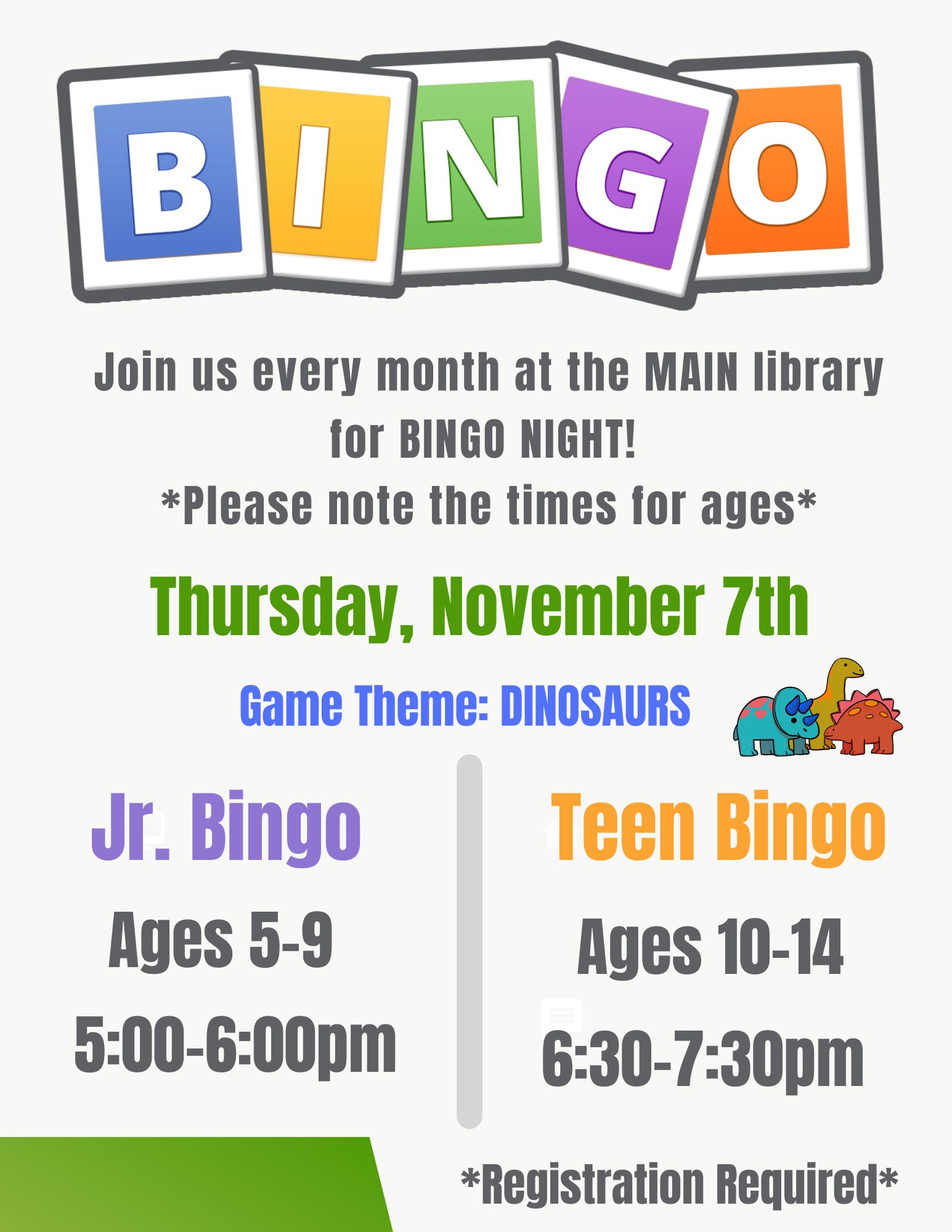 Jr. Bingo Night