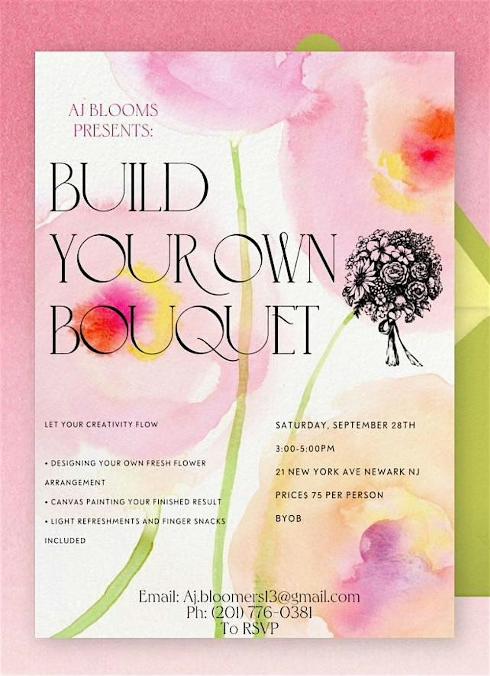 AJ Blooms Byob (build your own bouquet)