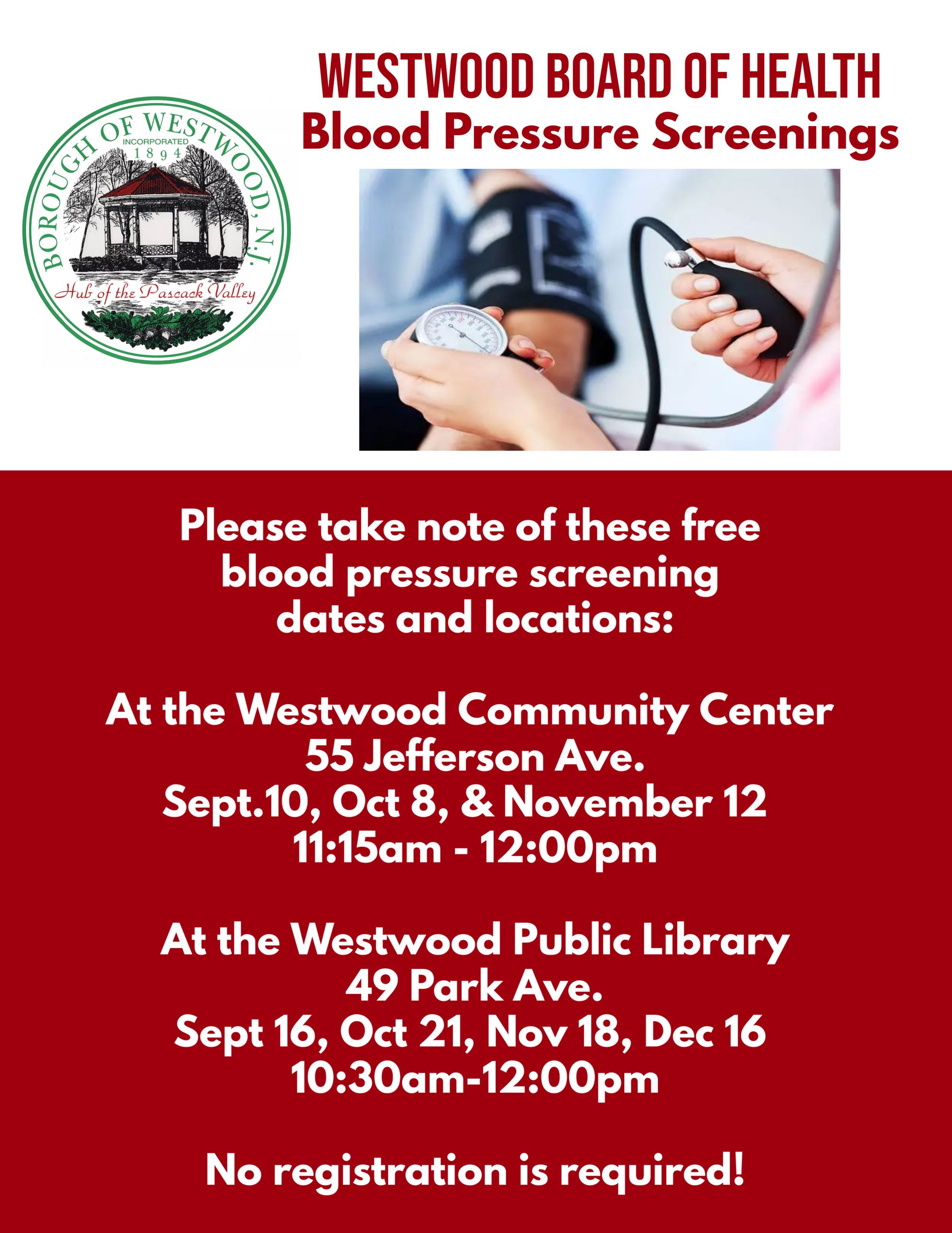 Blood Pressure Screenings