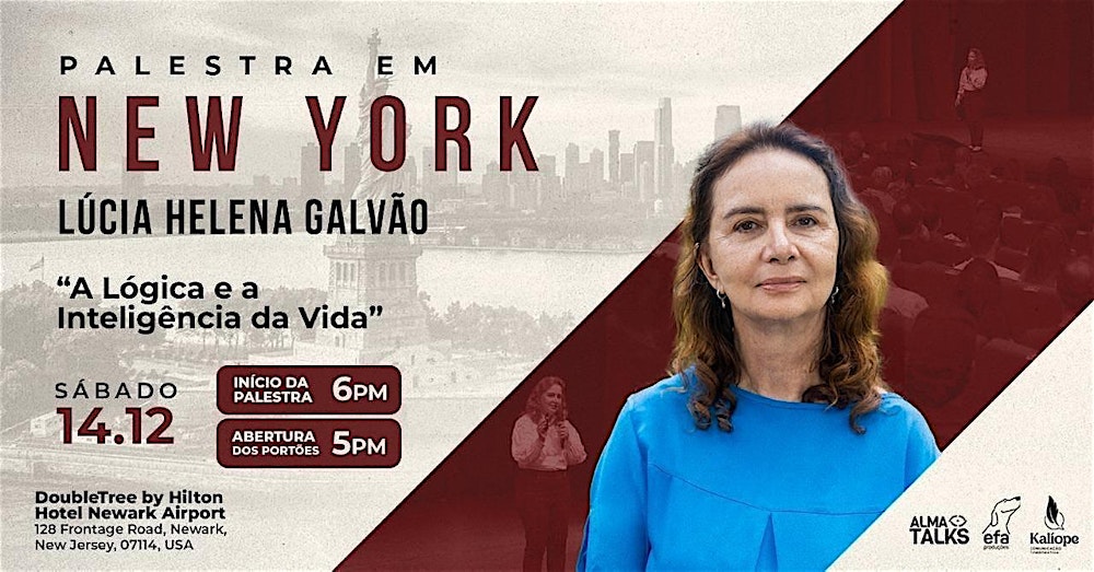 Palestra Lucia Helena Galvão em Newark - A Lógica e a Inteligência da Vida