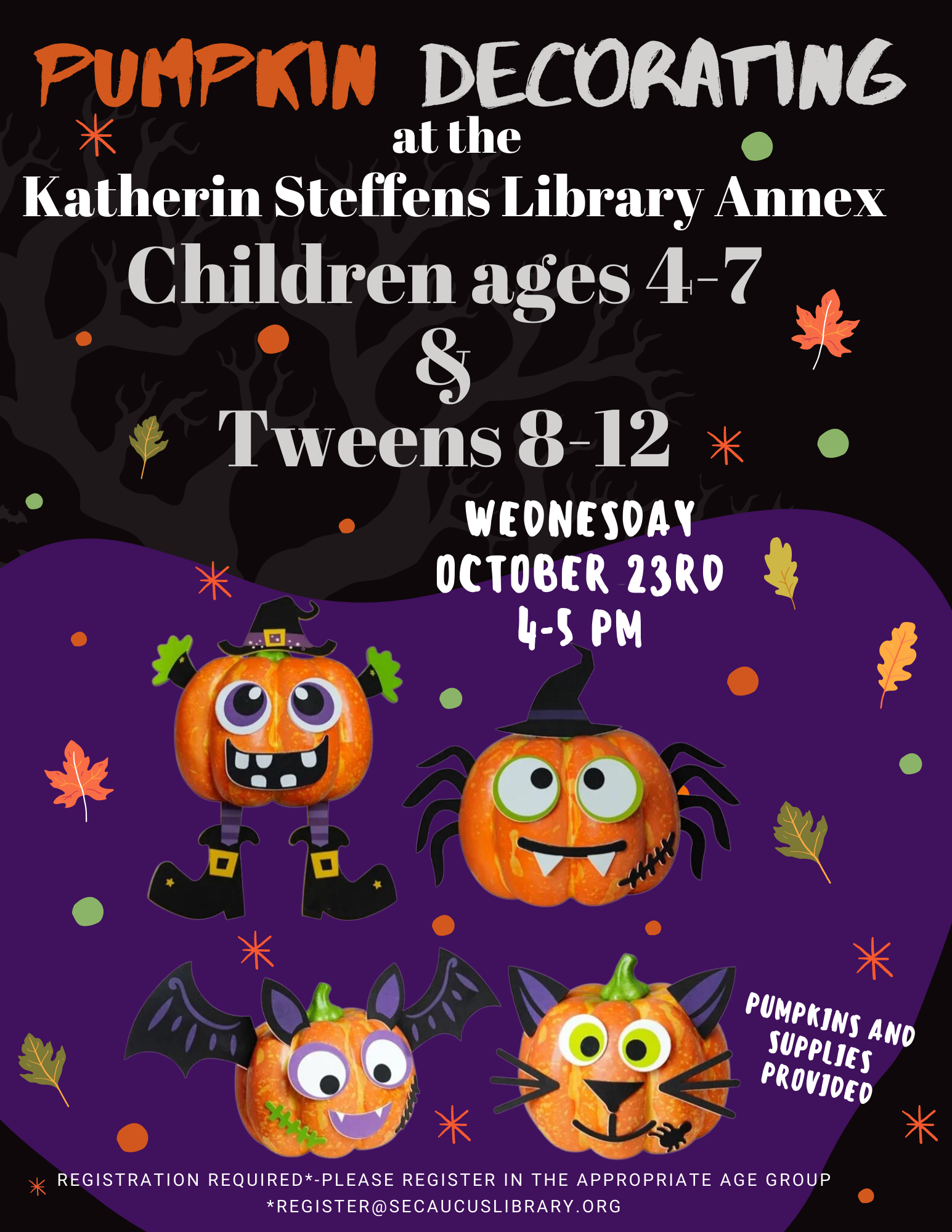 Pumpkin Decorating for Tweens at the Annex