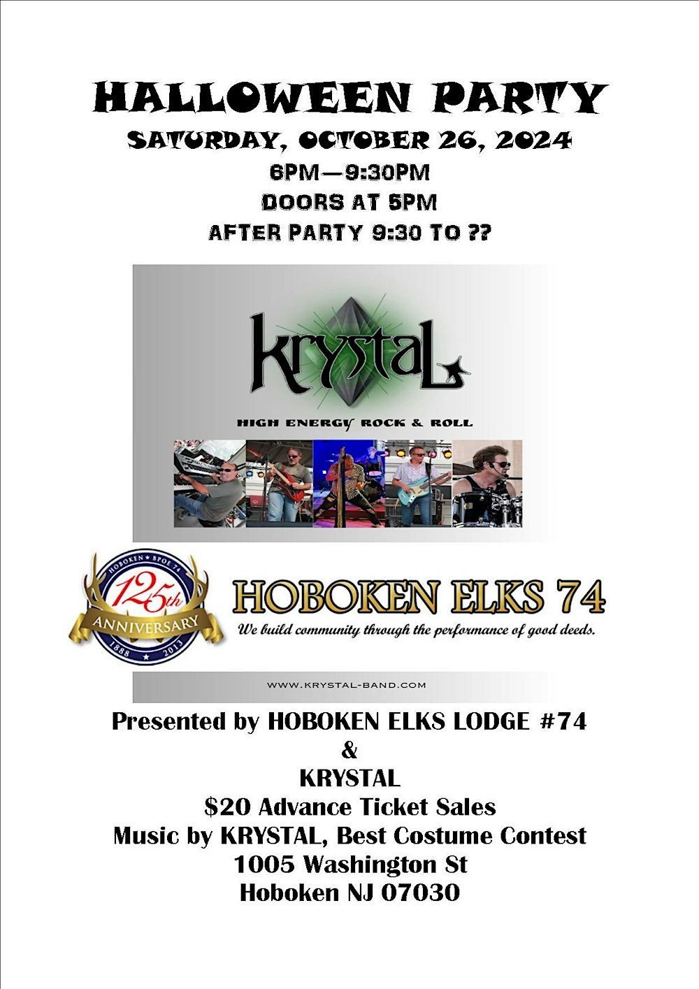 HOBOKEN ELKS & KRYSTAL's  