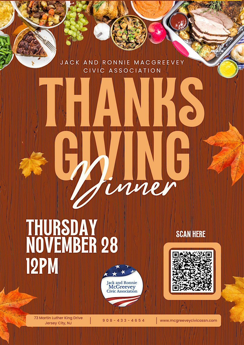 Jack & Ronnie McGreevey’s Free Community Thanksgiving Dinner