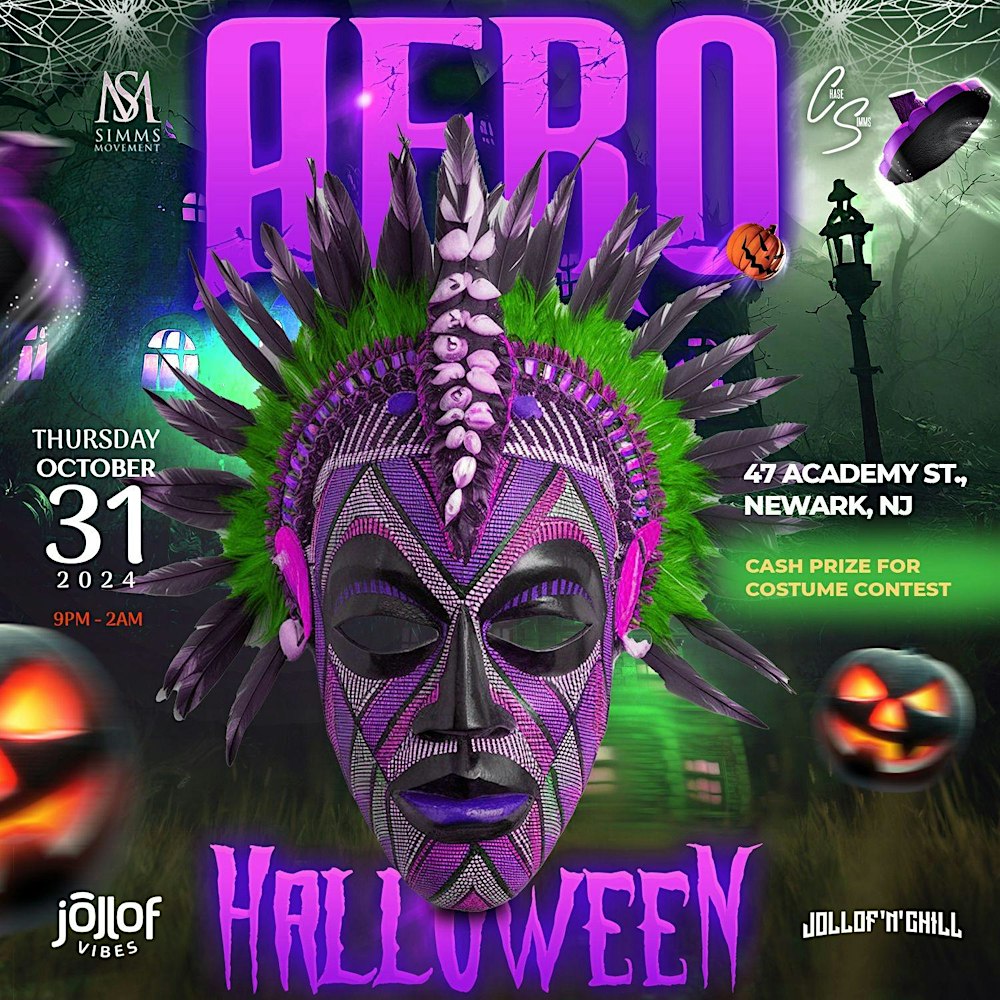 Jersey Afro Halloween w/ Cash Prize for Costume Contest