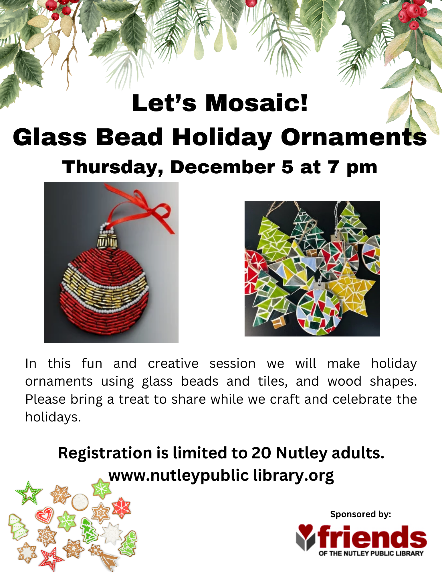 Let's Mosaic! Glass Bead Holiday Ornament