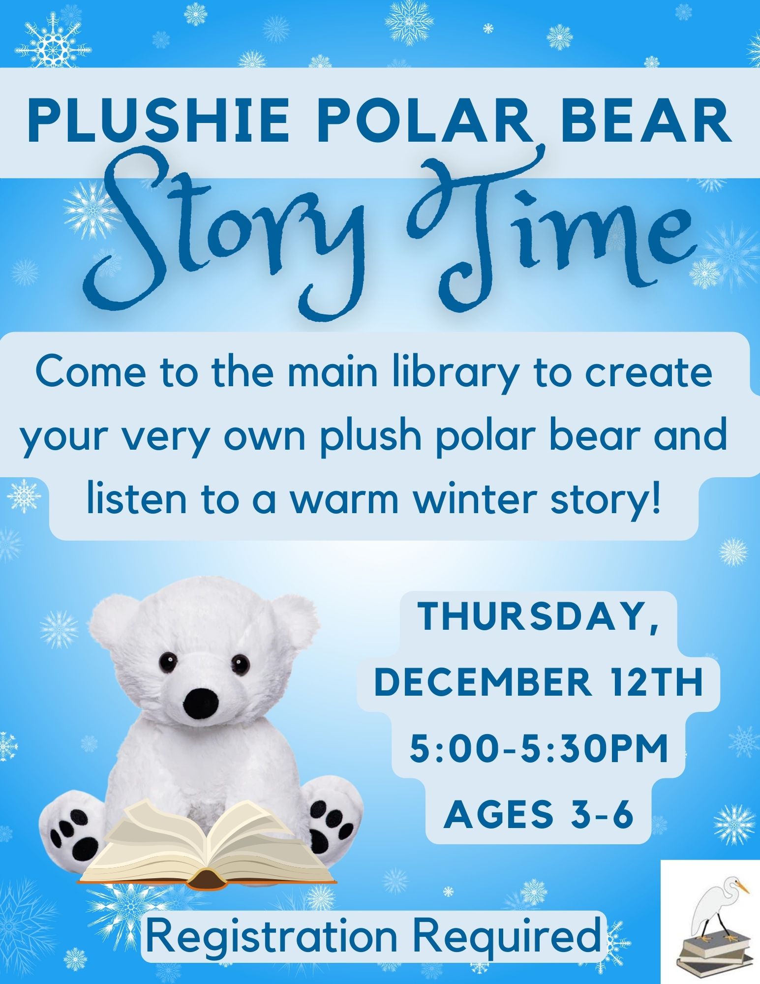 Plushie Polar Bear Story Time