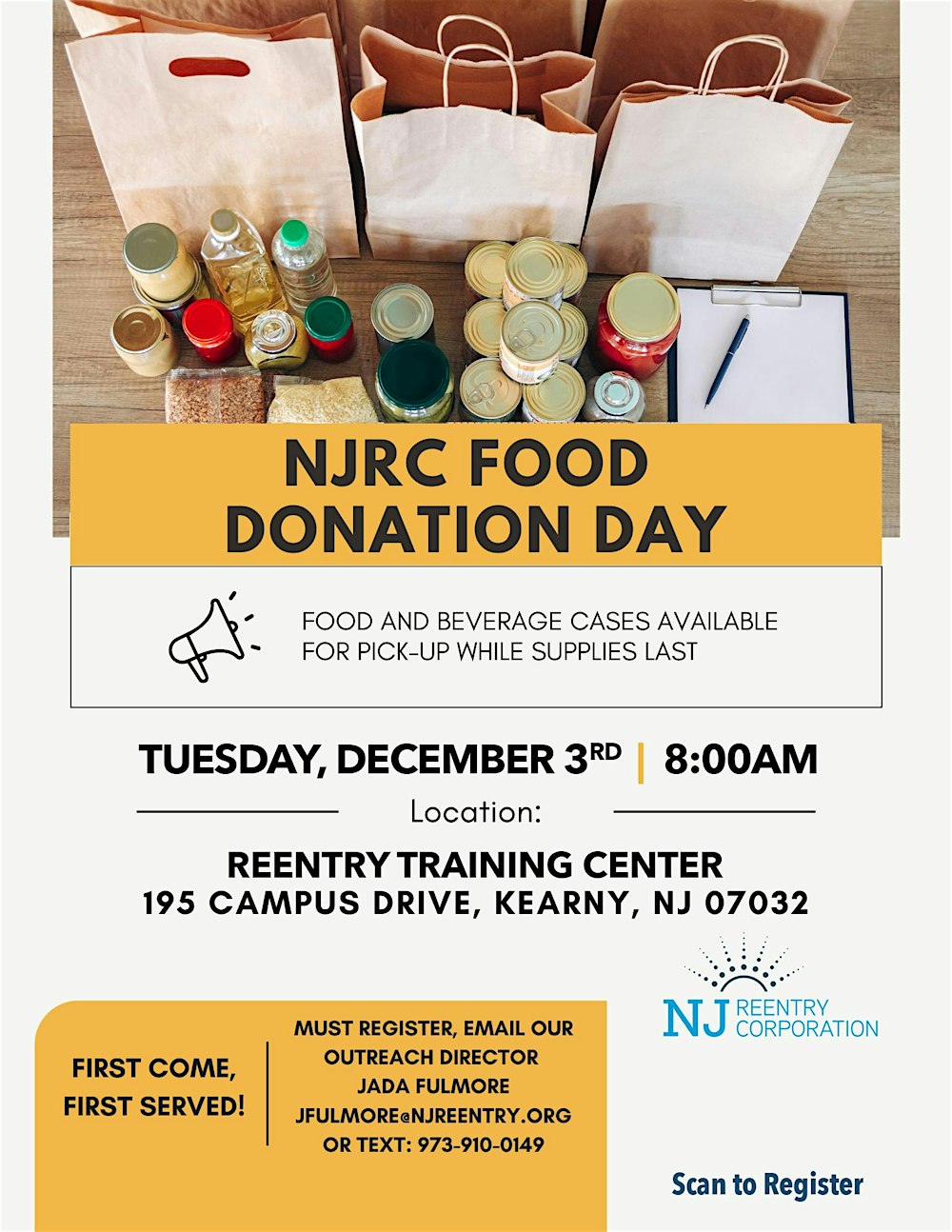 NJRC FOOD DONATION DAY