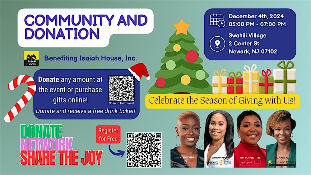 Community and Donation Event, Benefiting Isaiah House, Inc.