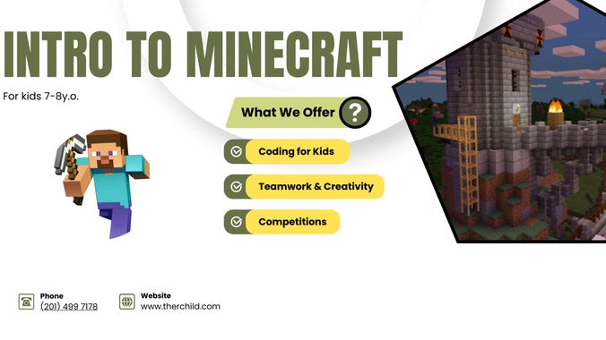 Free Class for Kids 7-8y.o.- Intro to Minecraft