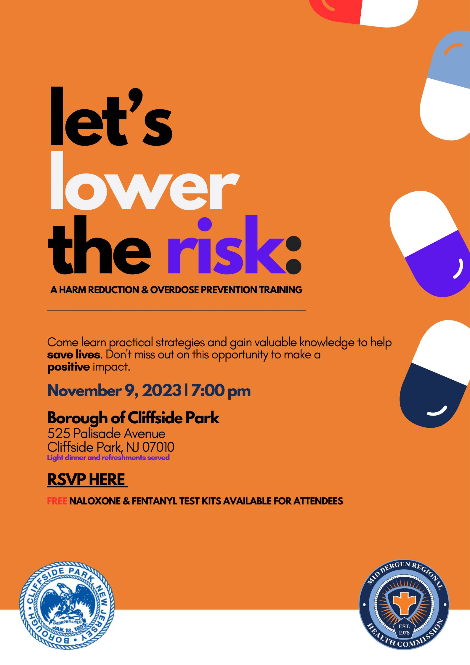 Let's Lower the Risk -  A Harm Reduction & Overdose Prevention Training