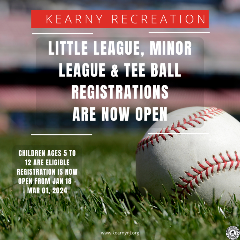 Kearny Recreation Baseball Registration