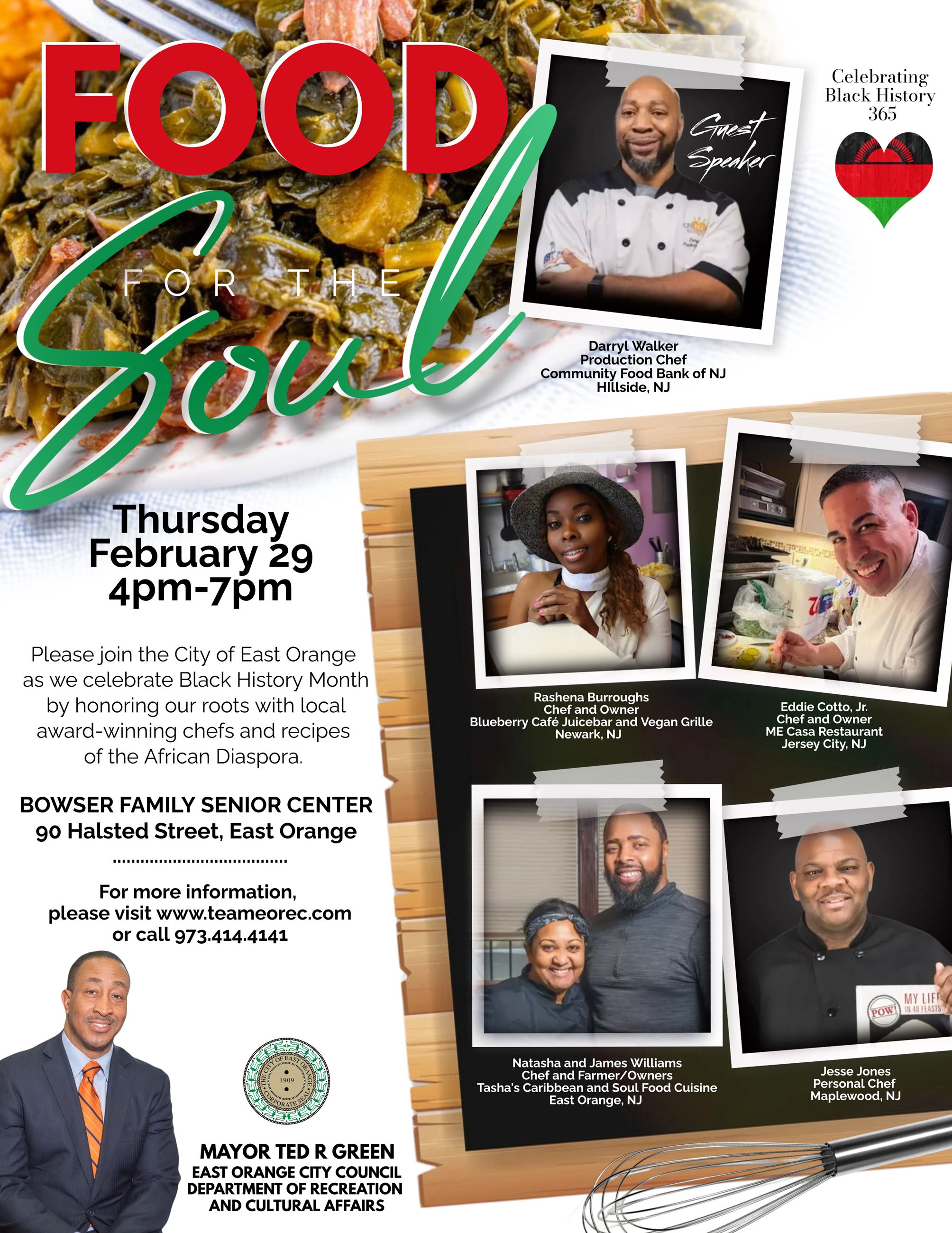 East Orange celebrates Black History Month with local, award-winning chefs