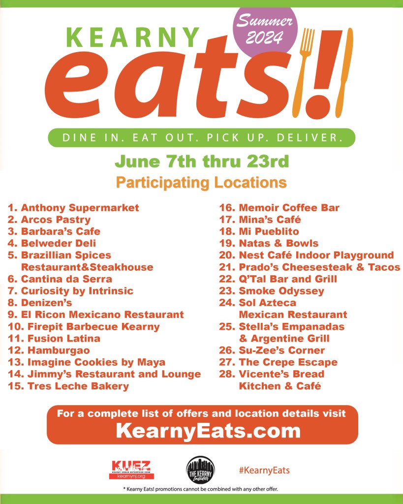 Kearny Eats! Returns from June 7 to 23