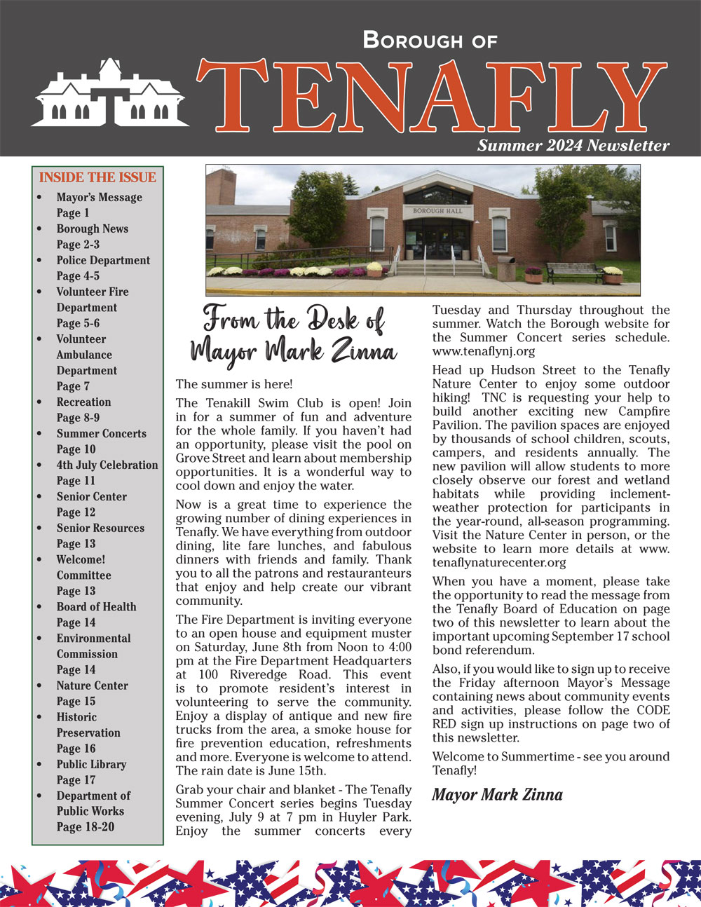 Tenafly 2024 Winter Newsletter