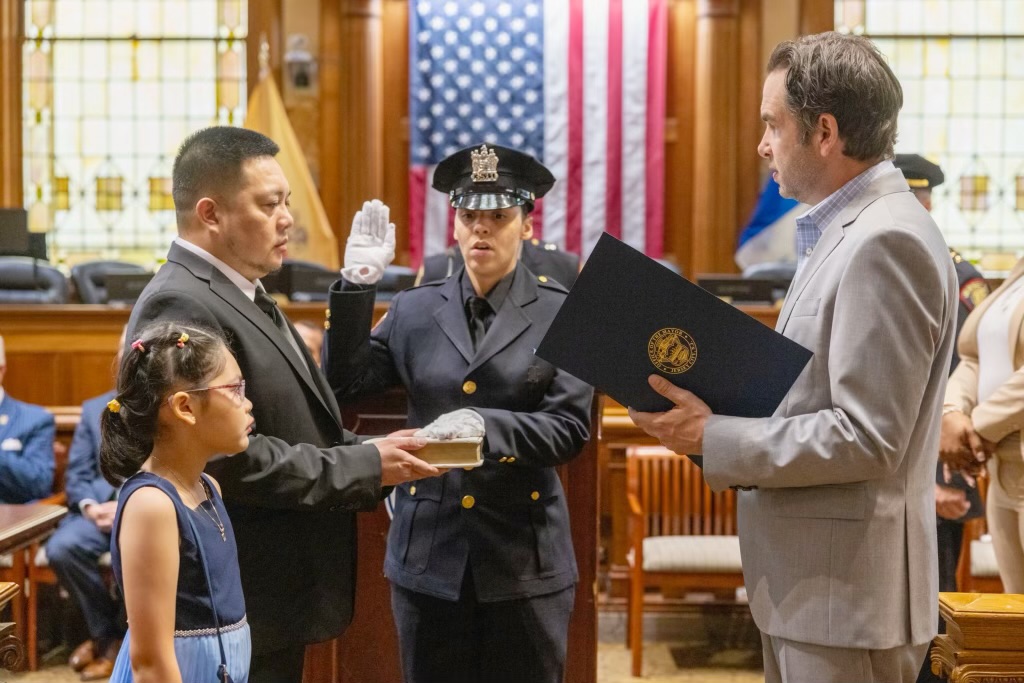 Jersey City Mayor Gives Oath of Office to Newest Police Academy Class