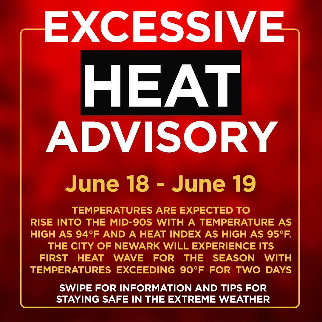 Newark Issues Excessive Heat Advisory