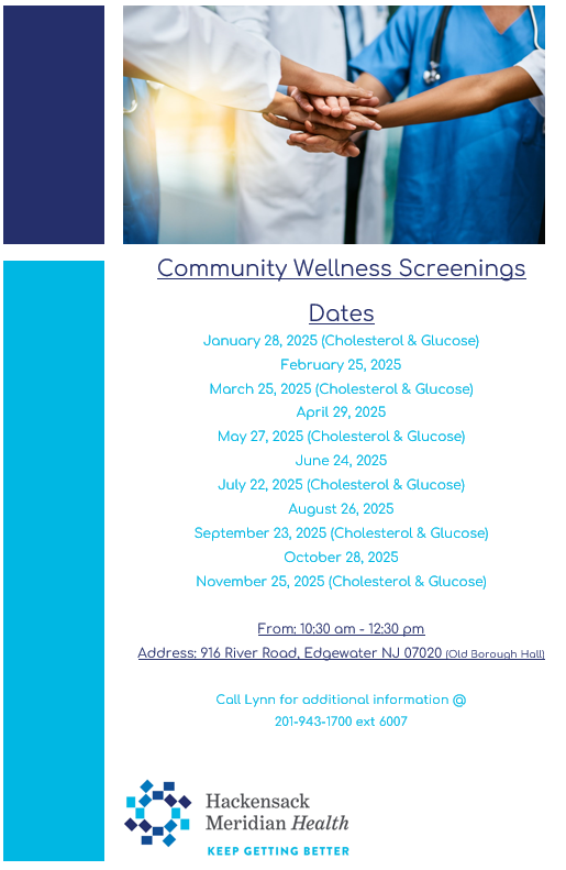 Edgewater 2025 Ccommunity Wellness Dates