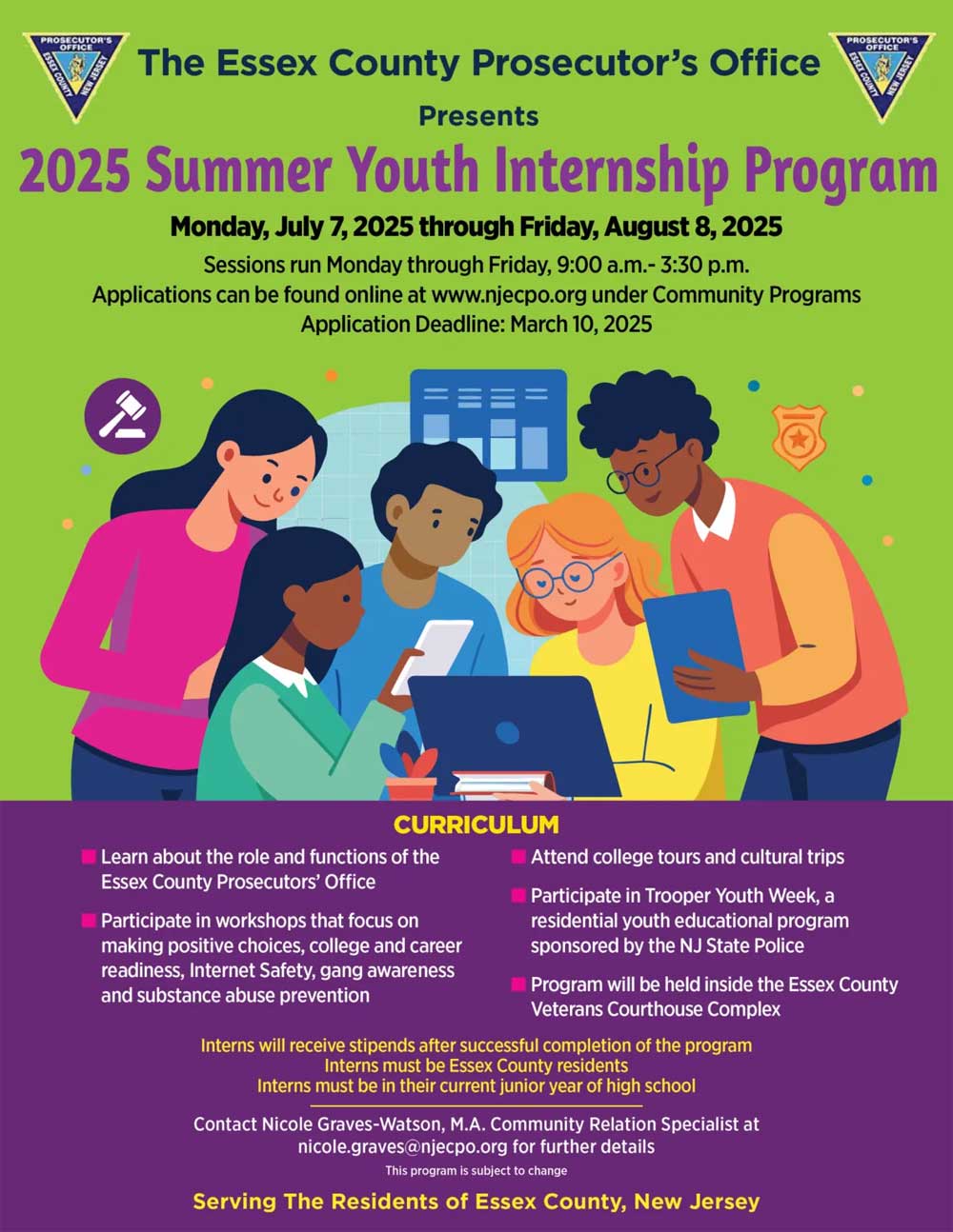 Essex County 2025 Summer Youth Internship Program