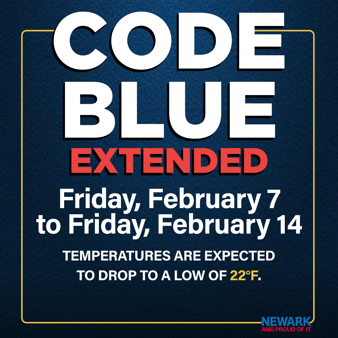 Newark Extending “Code Blue” Until Monday, February 14th