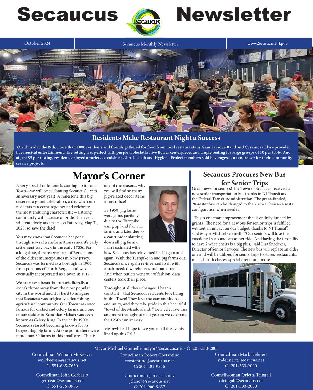 October 2024 Secaucus Newsletter